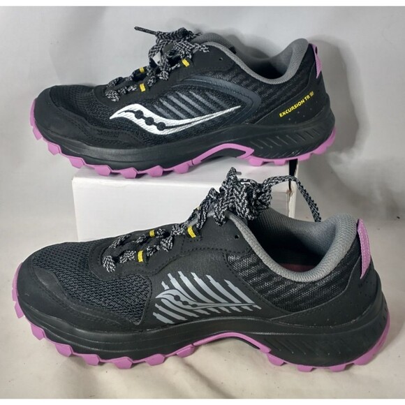 Saucony Excursion TR Trail Running Shoes S10669-34 Black/silver Women's Size 8.5 - Picture 3 of 16